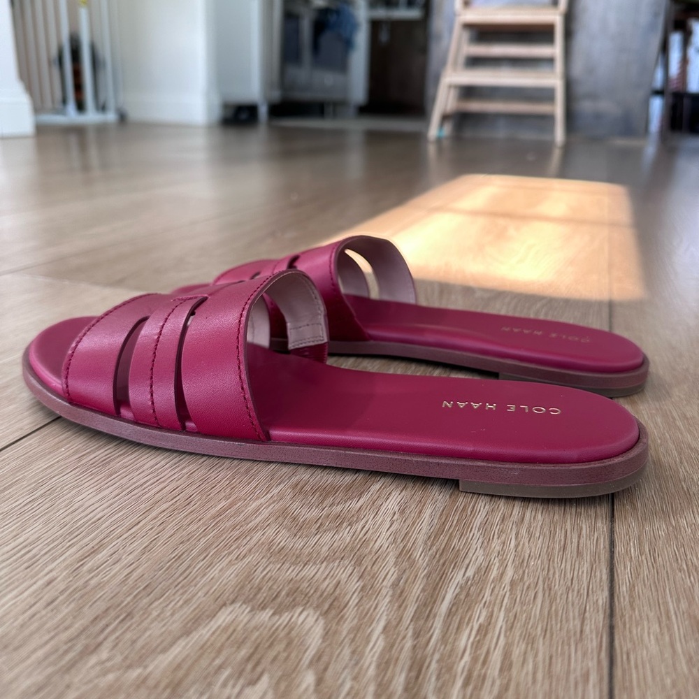 Cole Haan Women's Red Slide Sandals - Picture 2 of 5